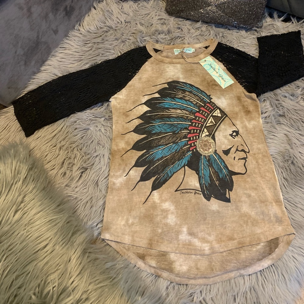 Royal Indian chief vintage raglan
